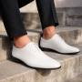 Pantofi barbati eleganti din piele naturala Havana 51 Alb